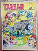 Tarzan – éditions Mondiales - Originaux de couvertures avec calques couleurs